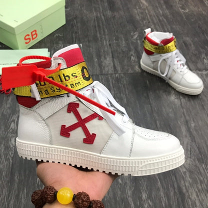 Off-White Arrow Logo Leather Sneakers #38