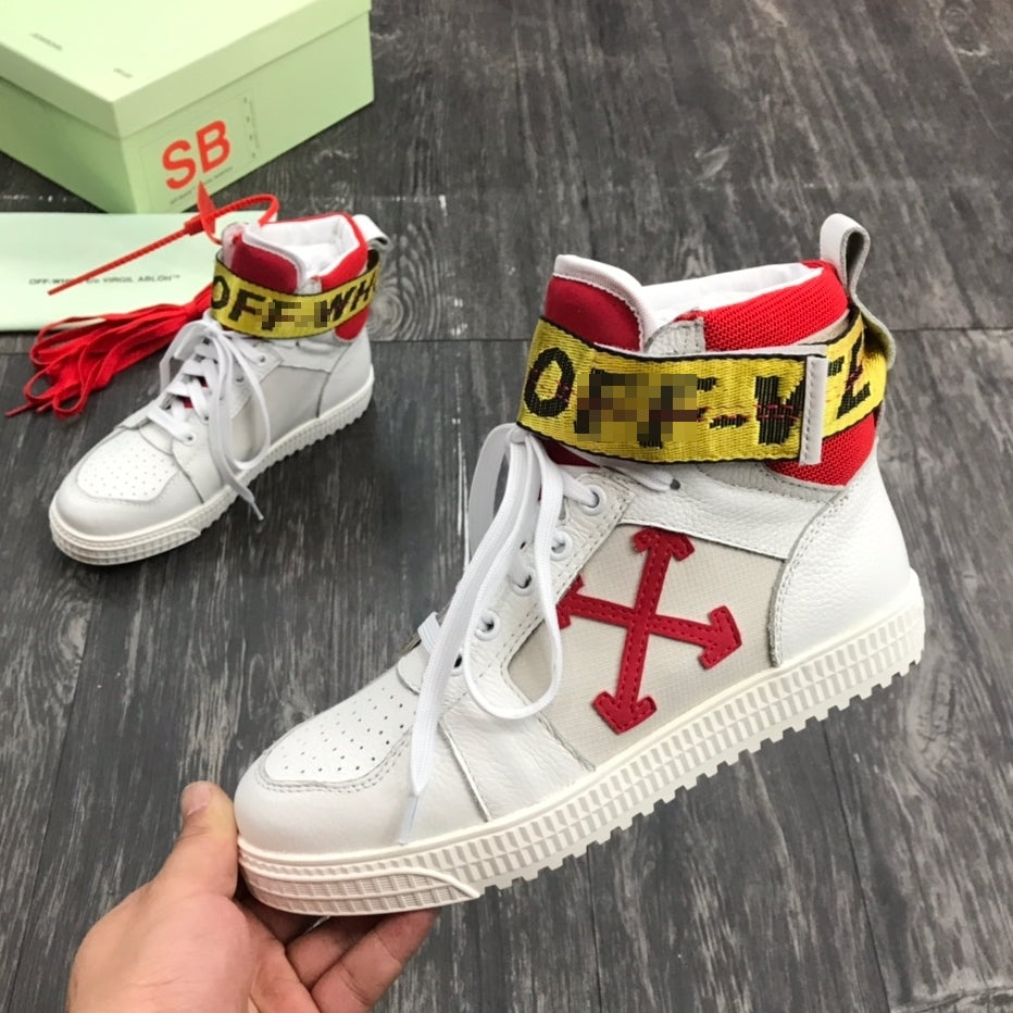 Off-White Arrow Logo Leather Sneakers #38